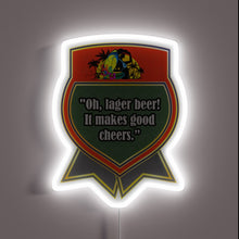 Charger l&#39;image dans la galerie, Vibrant RGB LED Sign Depicting a Glass of Lager Beer