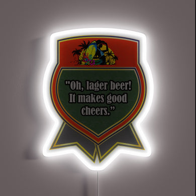 Vibrant RGB LED Sign Depicting a Glass of Lager Beer