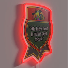 Charger l&#39;image dans la galerie, RGB LED neon sign reading &#39;Lager Beer&#39; in bold letters