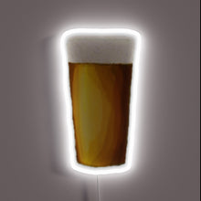 Charger l&#39;image dans la galerie, Luminous neon beer sign glowing with vibrant lager-themed colors