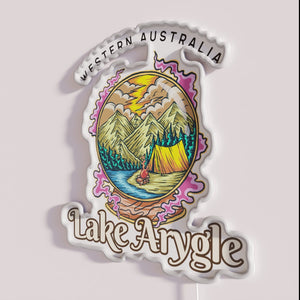 Vibrant Lake Argyle Western Australia Inspired RGB Neon Art Sign