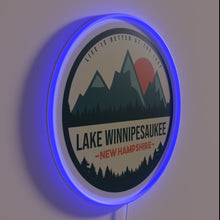 Charger l&#39;image dans la galerie, Vintage Lake Winnipesaukee New Hampshire Nautical Neon Sign Decor Artwork