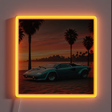 Charger l&#39;image dans la galerie, Eye-catching Lambo Contach RGB neon sign for car enthusiasts&#39; dens.