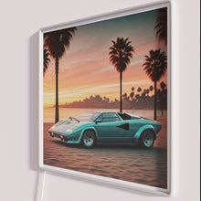 Charger l&#39;image dans la galerie, Vintage Italian style Lambo Contach RGB color changing neon light