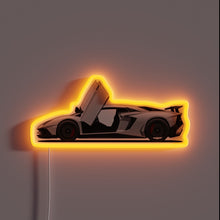 Charger l&#39;image dans la galerie, Customizable Vector Art of Lamborghini Doors with Neon Accents