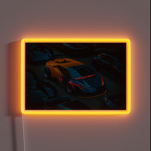 Luxurious Lamborghini Italian Design Motor RGB Neon Art Piece