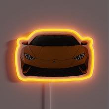 Charger l&#39;image dans la galerie, Customizable Lamborghini-inspired RGB neon light with vibrant colors and sleek design.