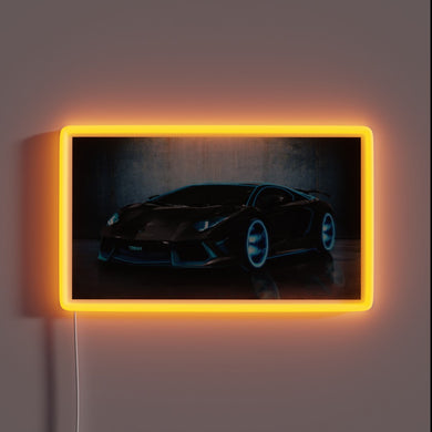 Eye-catching Lamborghini-inspired LED strip with vibrant color shifting neon effects.