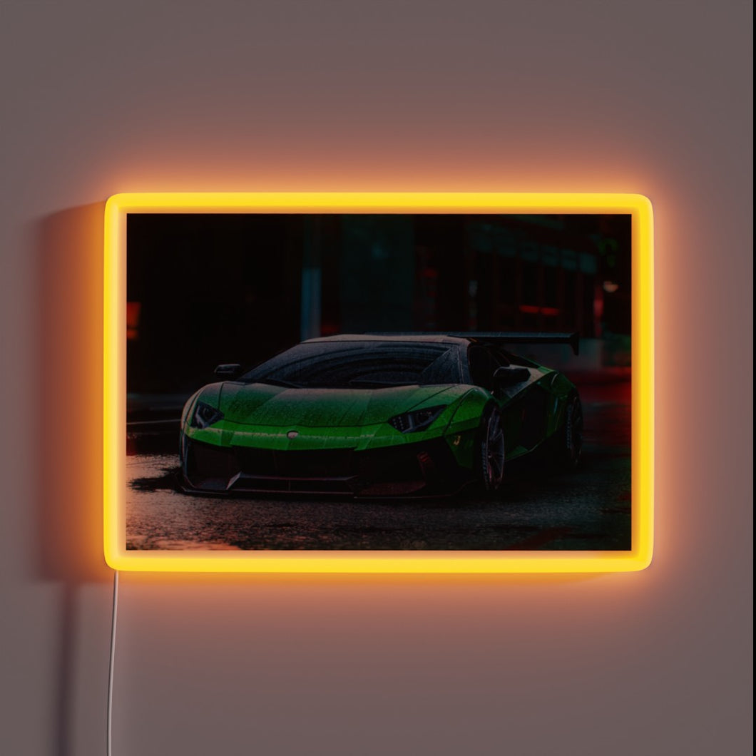 Brighten up your garage with this vibrant Lamborghini street racing light