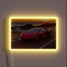 Charger l&#39;image dans la galerie, Electric Lamborghini SVJ RGB neon sign for passionate car enthusiasts.