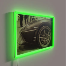 Charger l&#39;image dans la galerie, Lamborghini logo vintage style neon LED lighted display decor