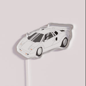 Neon Lamborghini Countach Retro Car Theme Wall Decor Lighting Sign