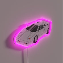 Charger l&#39;image dans la galerie, Exclusive Lamborghini Countach inspired RGB LED car neon decorative sign