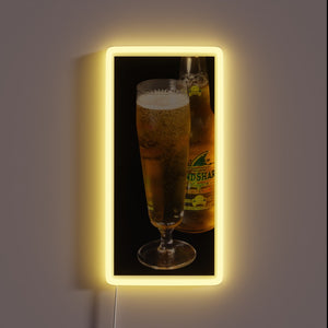 Vibrant RGB Neon Sign Featuring a Colorful Landshark Beer Logo