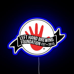 Left Hand Brewing RGB neon sign blue