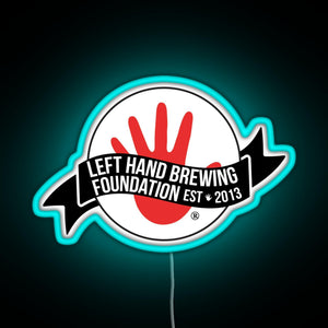 Left Hand Brewing RGB neon sign lightblue 