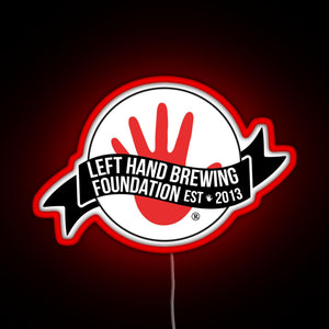 Left Hand Brewing RGB neon sign red