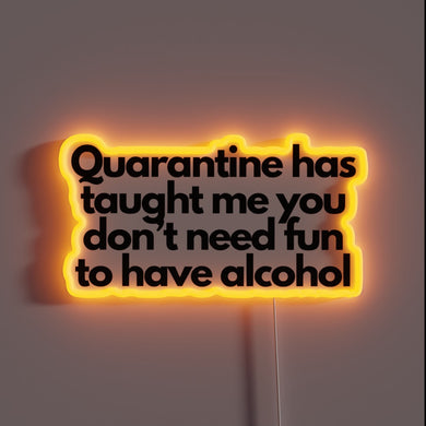 Quarantine humor and nostalgia in vibrant colorful LED lighting design