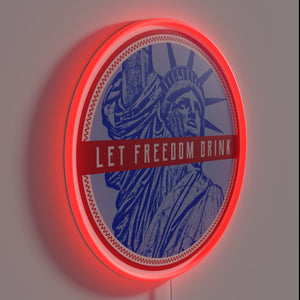 Liberty's bold glow illuminates the spirit of freedom and rebellion always.