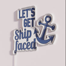 Charger l&#39;image dans la galerie, Neon &#39;Let&#39;s Get Ship Faced&#39; Sign, Customizable, RGB Color Changing