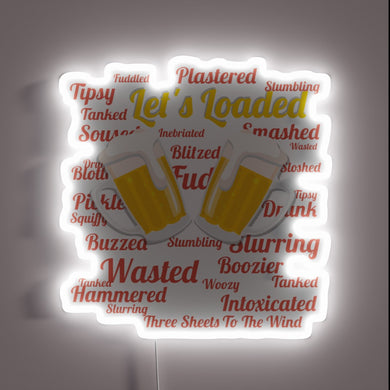 Neon party decor sign with colorful LED beer theme design
