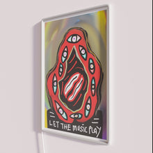 Charger l&#39;image dans la galerie, Vibrant LED neon wall decor with colorful musical rhythm accents.
