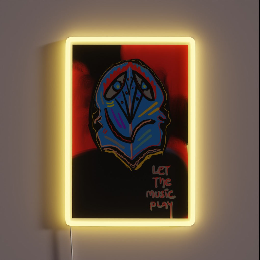 Eye-catching RGB neon sign that lets the music play on
