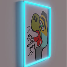 Charger l&#39;image dans la galerie, Neon lit sign featuring vibrant music notes in colorful harmony.