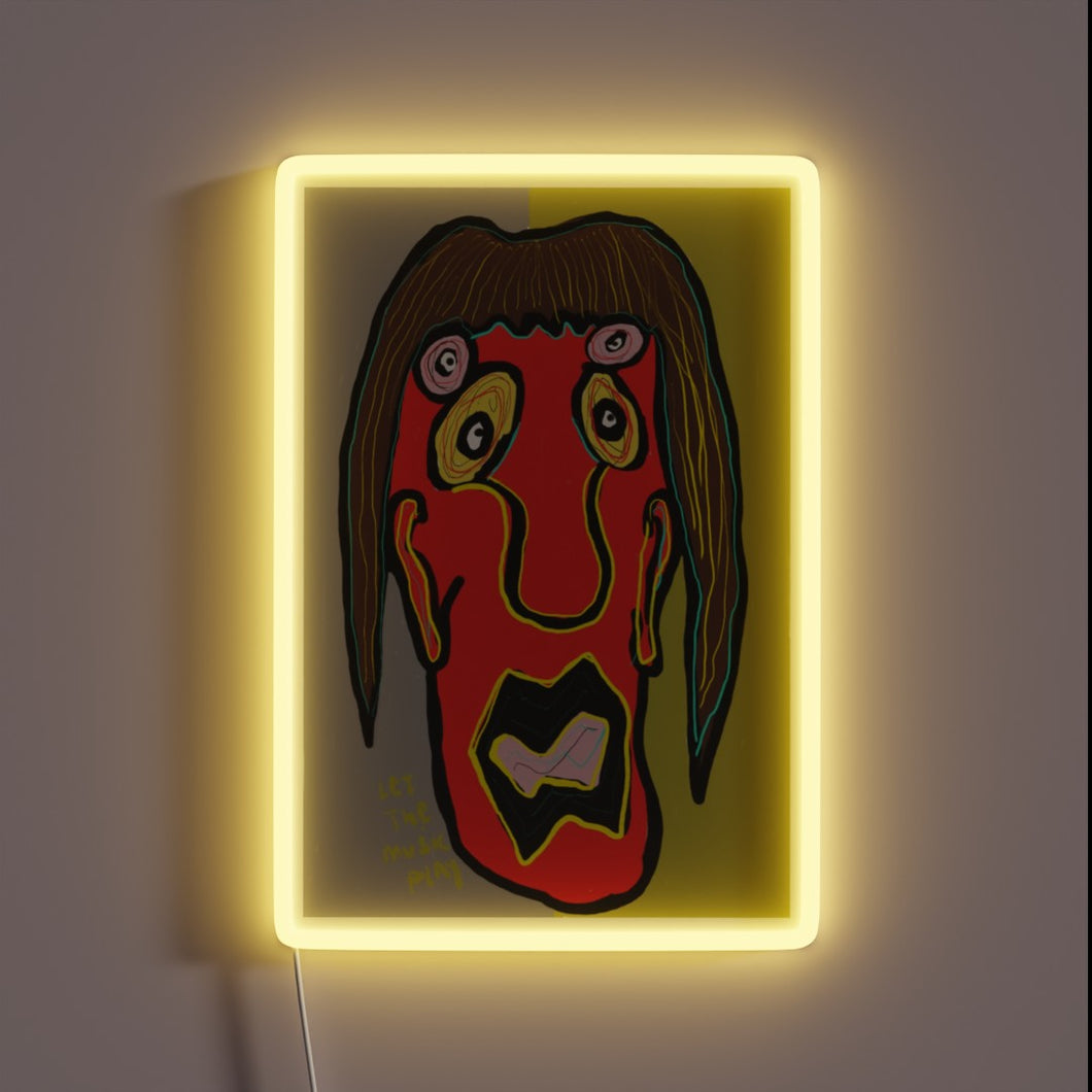 Add vibrant glow to any space with this colorful sign.