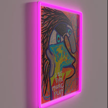 Charger l&#39;image dans la galerie, Vibrant RGB neon sign promotes letting go with music freely.
