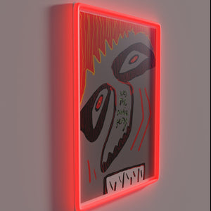 Add vibrant ambiance with colorful let the music play sign.