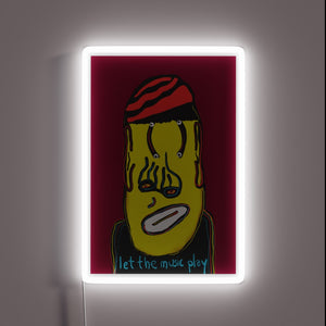 Vibrant RGB LED Sign with Music Motif Design Inspiration