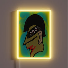 Charger l&#39;image dans la galerie, Retro-inspired RGB neon sign with pulsing music wave design accents