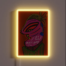 Charger l&#39;image dans la galerie, Let the music play in vibrant colorful neon style