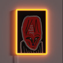 Charger l&#39;image dans la galerie, Vibrant colorful LED light that says Let the Music Play
