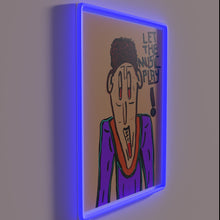 Charger l&#39;image dans la galerie, Let the Music Play Vibrant Neon Wall Sign in Color.
