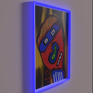 Vibrant LED wall decor with dynamic color-changing music-inspired design.