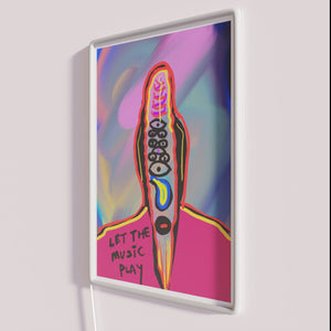 Neon Music Wall Art Sign with RGB LED Lighting Effects