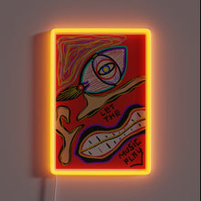 Charger l&#39;image dans la galerie, Vibrant RGB neon sign with musical notes and flowing melodies