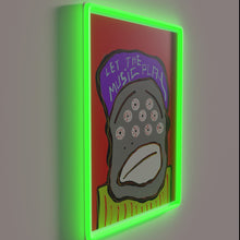 Charger l&#39;image dans la galerie, Vibrant neon sign with colorful lights that move to beat.