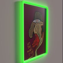 Charger l&#39;image dans la galerie, Vibrant Let the Music Play Neon Sign in RGB Colors