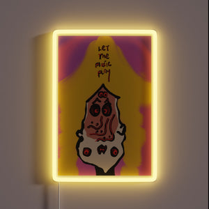 Vibrant RGB neon sign that lets the music live on.