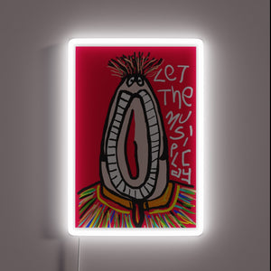 RGB neon sign with musical notes to create ambiance freely