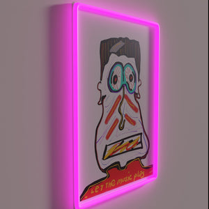 Add vibrant color to your space with this music inspired sign