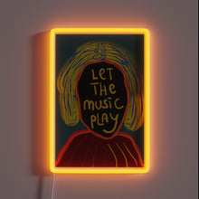 Charger l&#39;image dans la galerie, Vibrant RGB neon sign with musical notes design concept.