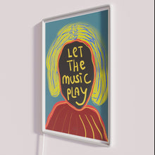 Charger l&#39;image dans la galerie, Let the Music Play Vibrant Color Changing Neon Wall Decor Sign