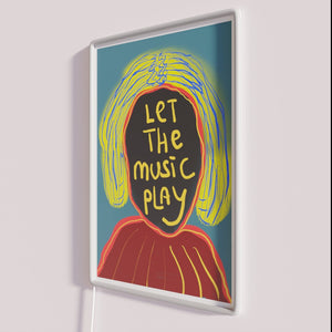 Let the Music Play Vibrant Color Changing Neon Wall Decor Sign