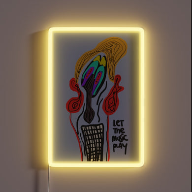 Let the Music Play Vibe with Color-Changing RGB Neon Sign
