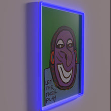 Charger l&#39;image dans la galerie, Let the Music Play in Vibrant Colorful Neon Light Style