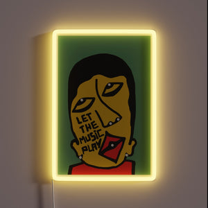 Vibrant RGB LED Neon Sign with Musical Notes Design